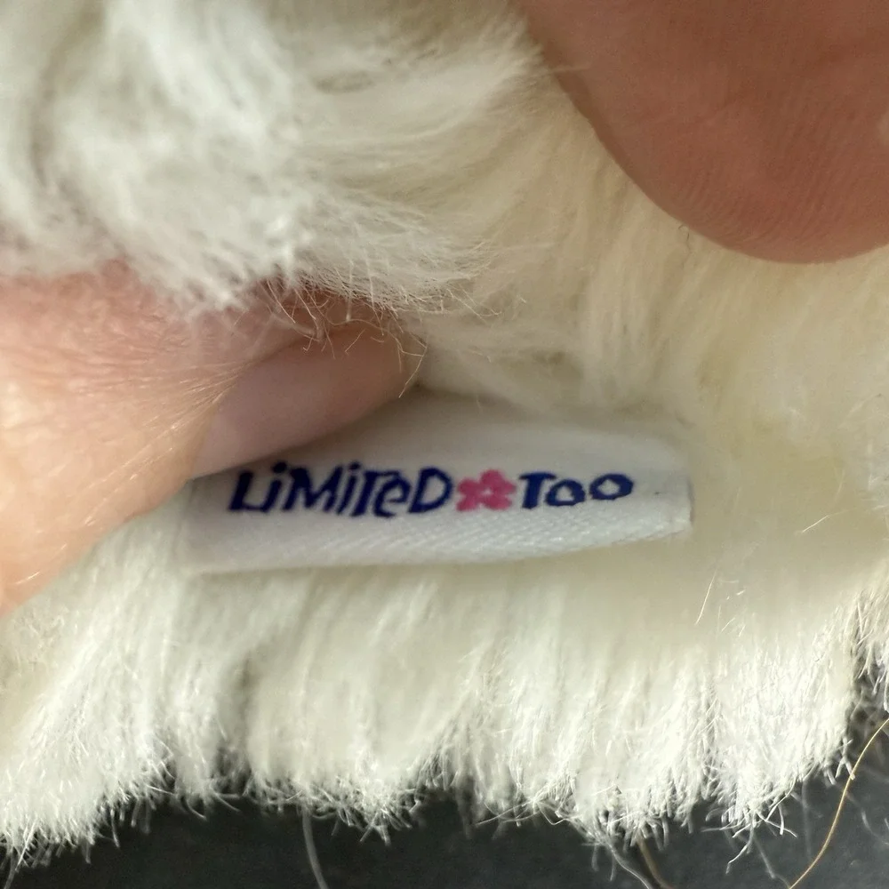 Limited Too Patches Dog Collar Tag Y2K VTG Stuffed Animal 15" Plush Dog - Picture 9 of 9